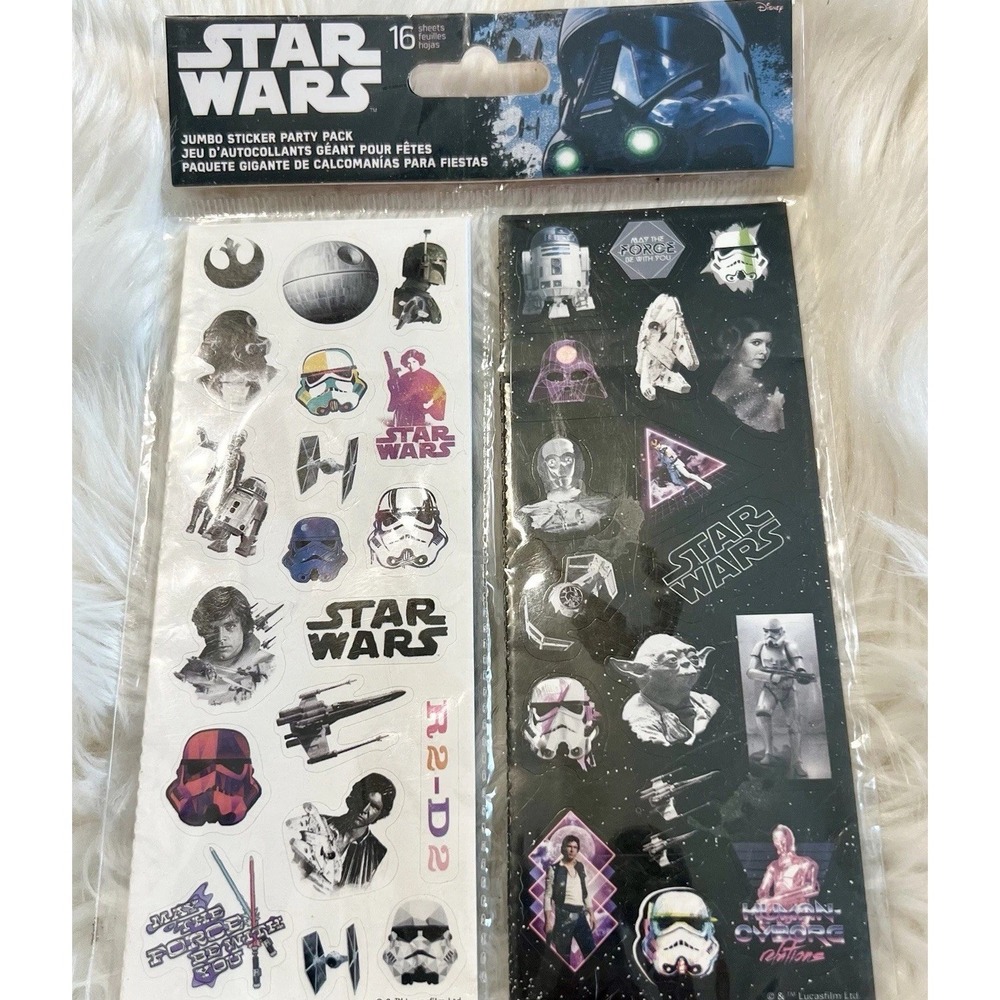 Star Wars Jumbo Sticker Party Pack 16 Sheets SandyLion Trends International NEW